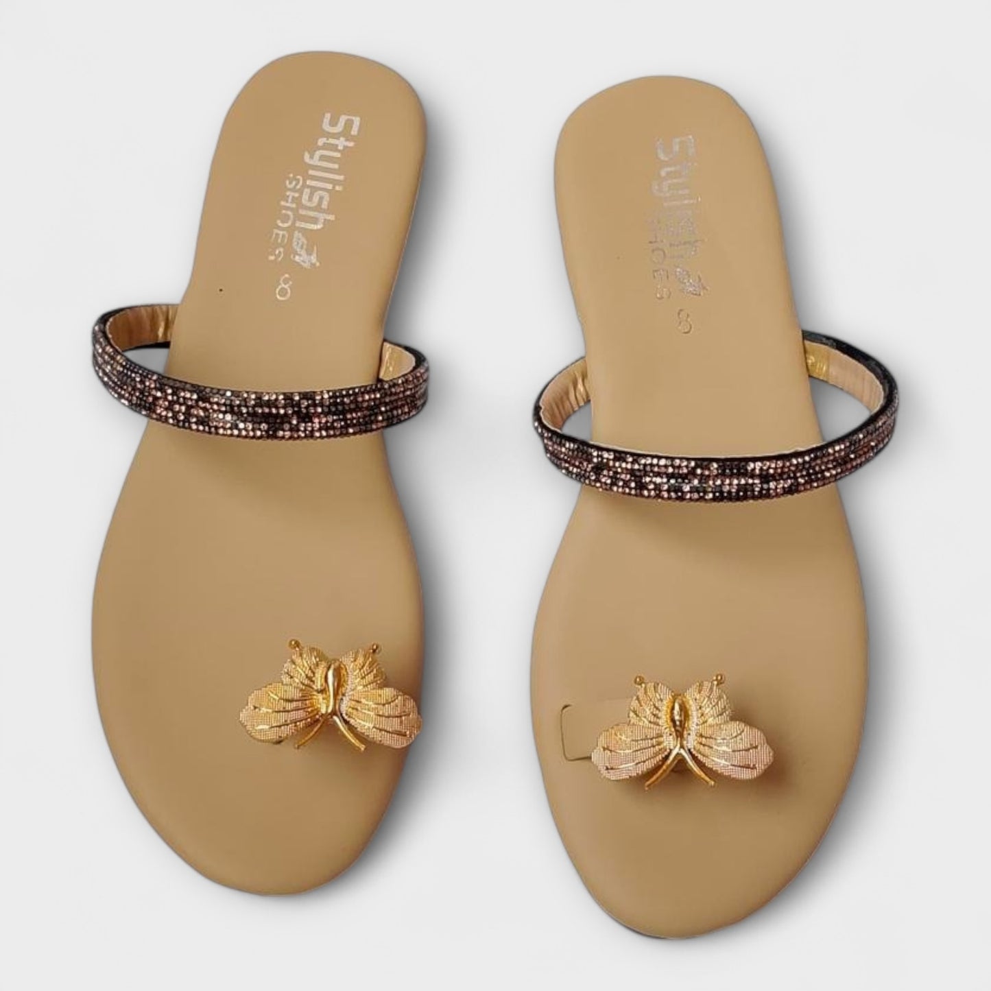 Live beautifully, walk gracefully - Flat Black Slippers