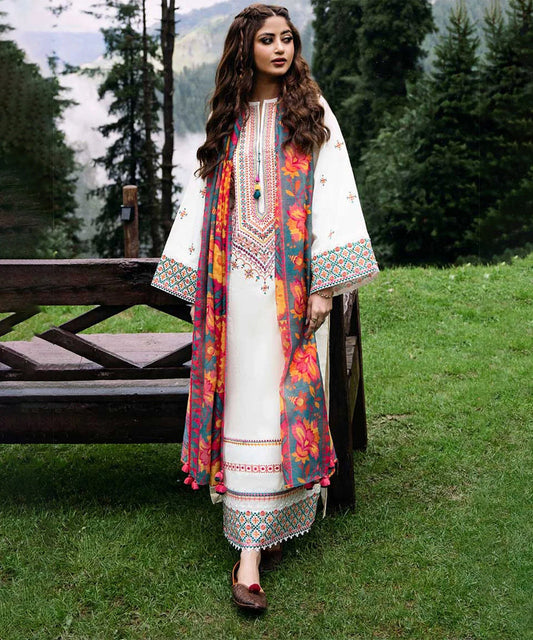 Sapphire Embroidered Unstitched Lawn Suit