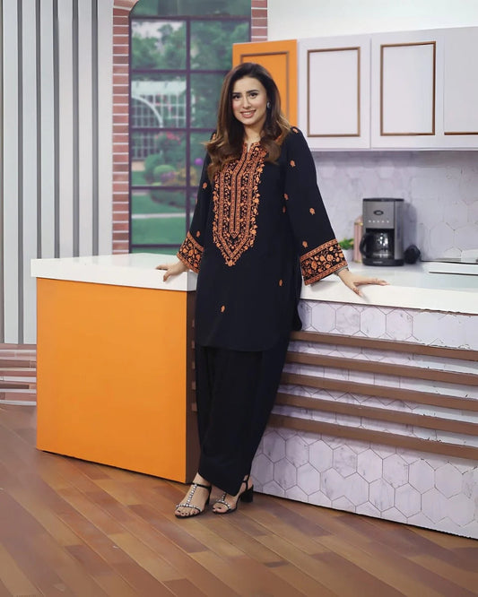 Premium Embroidered Cotton Shirt And Trouser