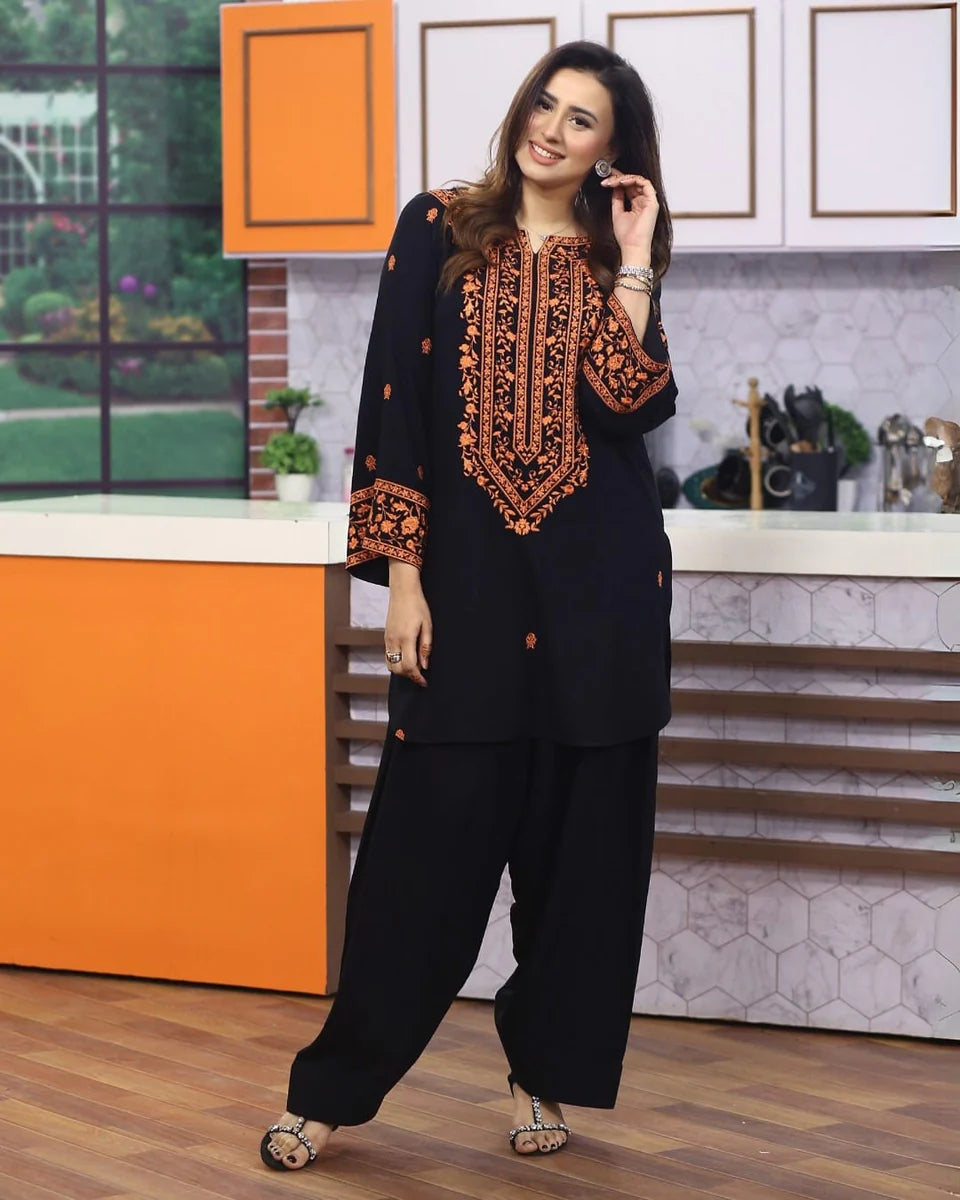 Premium Embroidered Cotton Shirt And Trouser