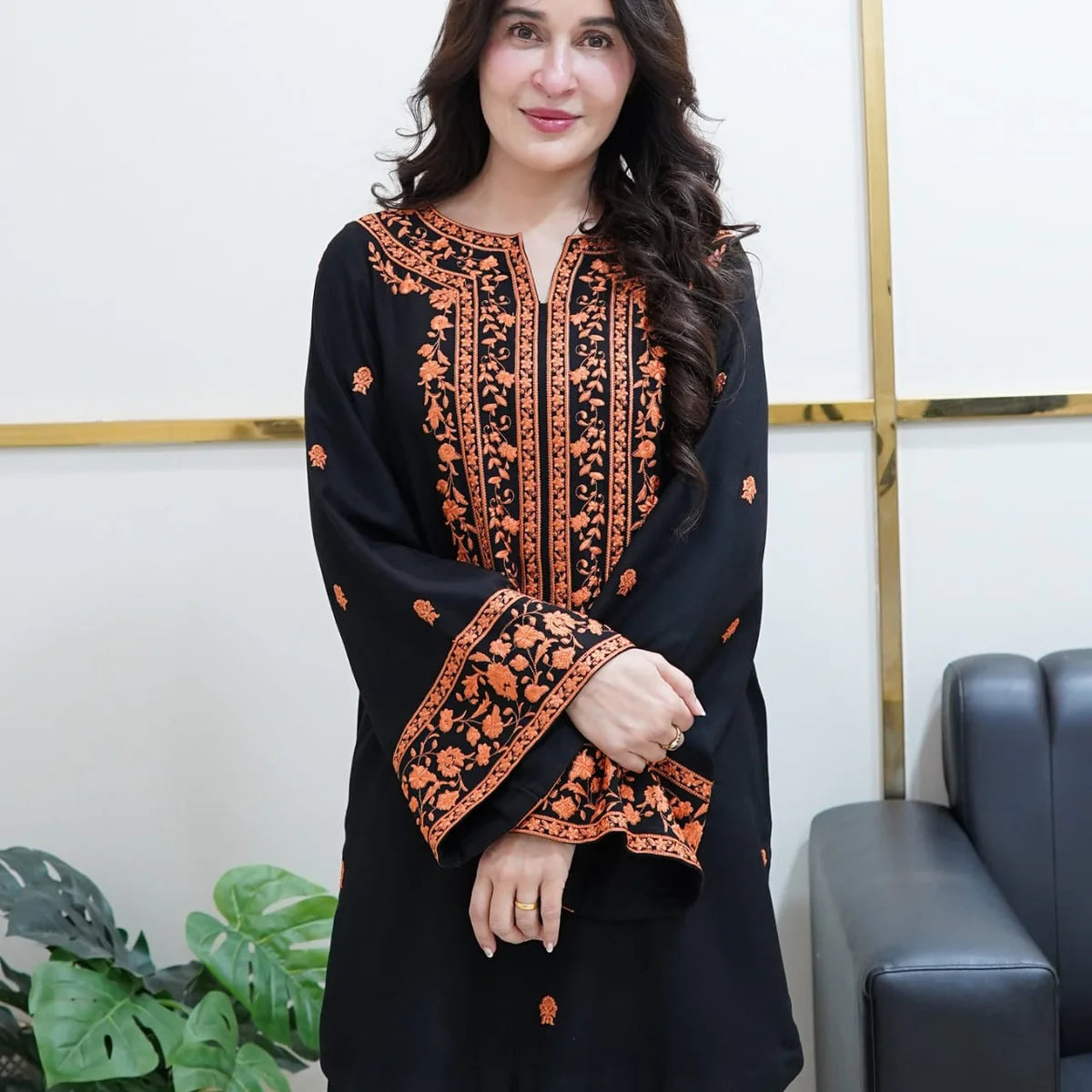 Premium Embroidered Cotton Shirt And Trouser