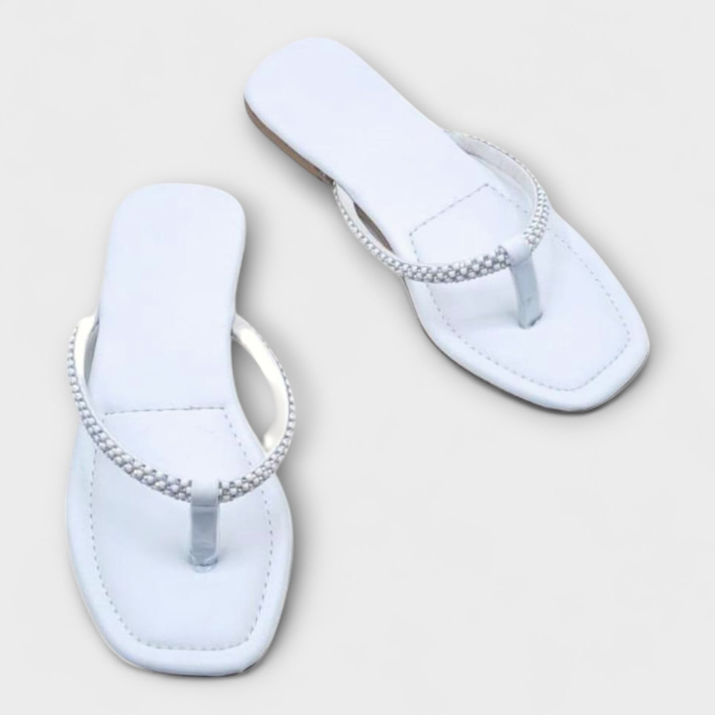 Live beautifully, walk gracefully - Flat White Slippers