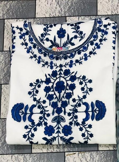 3-Piece Organza Embroidered Stitched Suit
