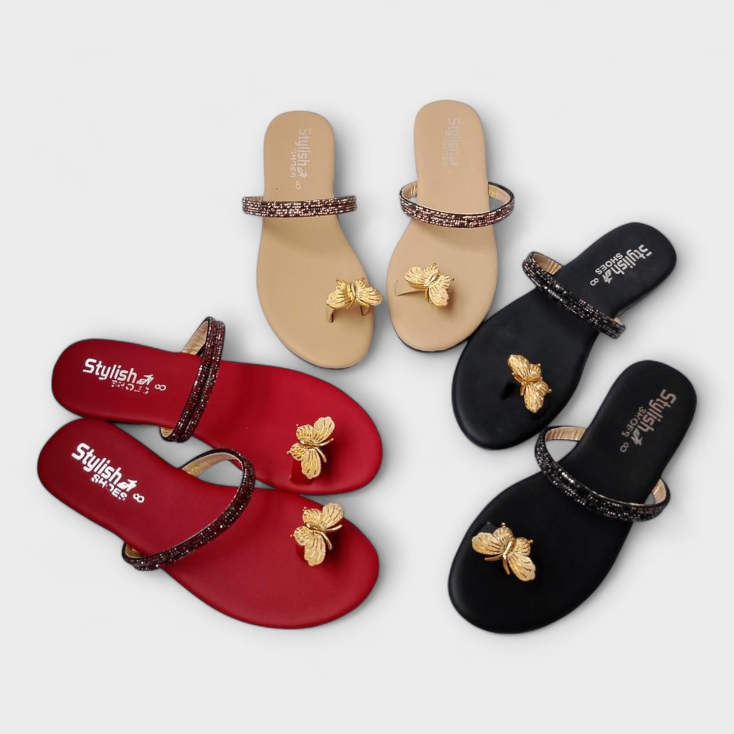Live beautifully, walk gracefully - Flat Black Slippers