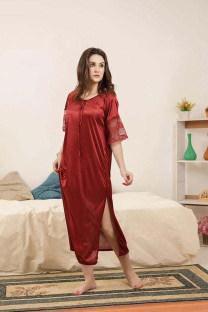 Sleep in luxury - Nightwear Set in Black, Red & Blue