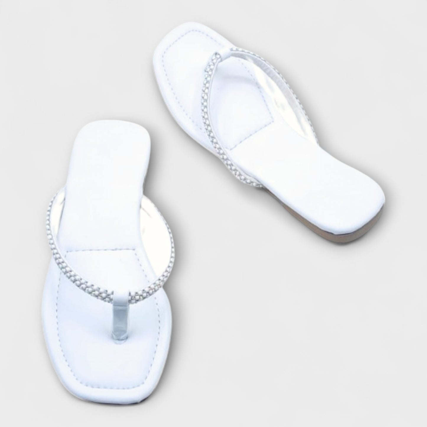Live beautifully, walk gracefully - Flat White Slippers